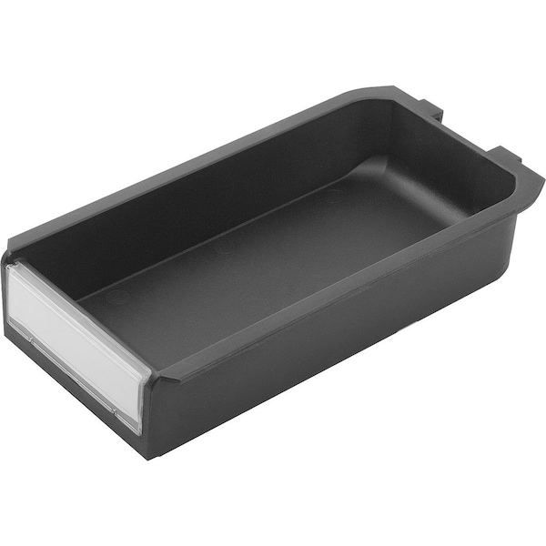 Grab Container, For Mounting Profile, Antistatic, Form:C, B=110, 6, L=200, H=40, Polyamide Black